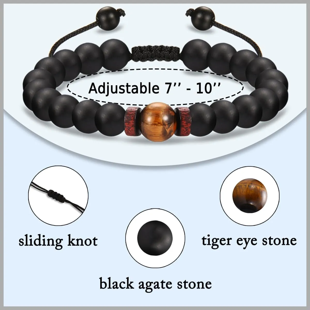 10-21 Years Old Boy Birthday Gifts, Beaded Bracelets Gifts for Son Grandson Nephew Brother Friends with Happy 10th-21st Birthday Card