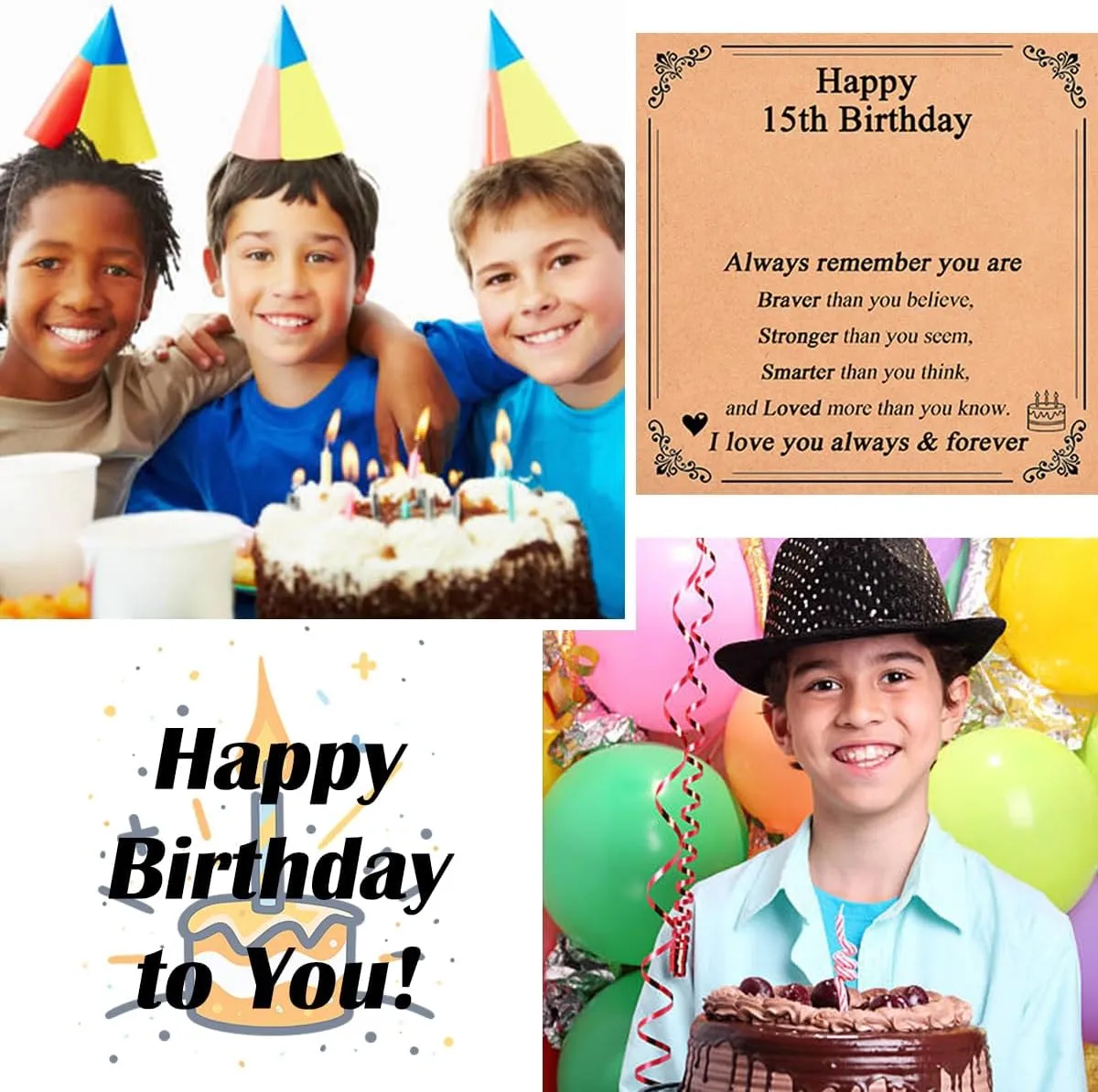 10-21 Years Old Boy Birthday Gifts, Beaded Bracelets Gifts for Son Grandson Nephew Brother Friends with Happy 10th-21st Birthday Card