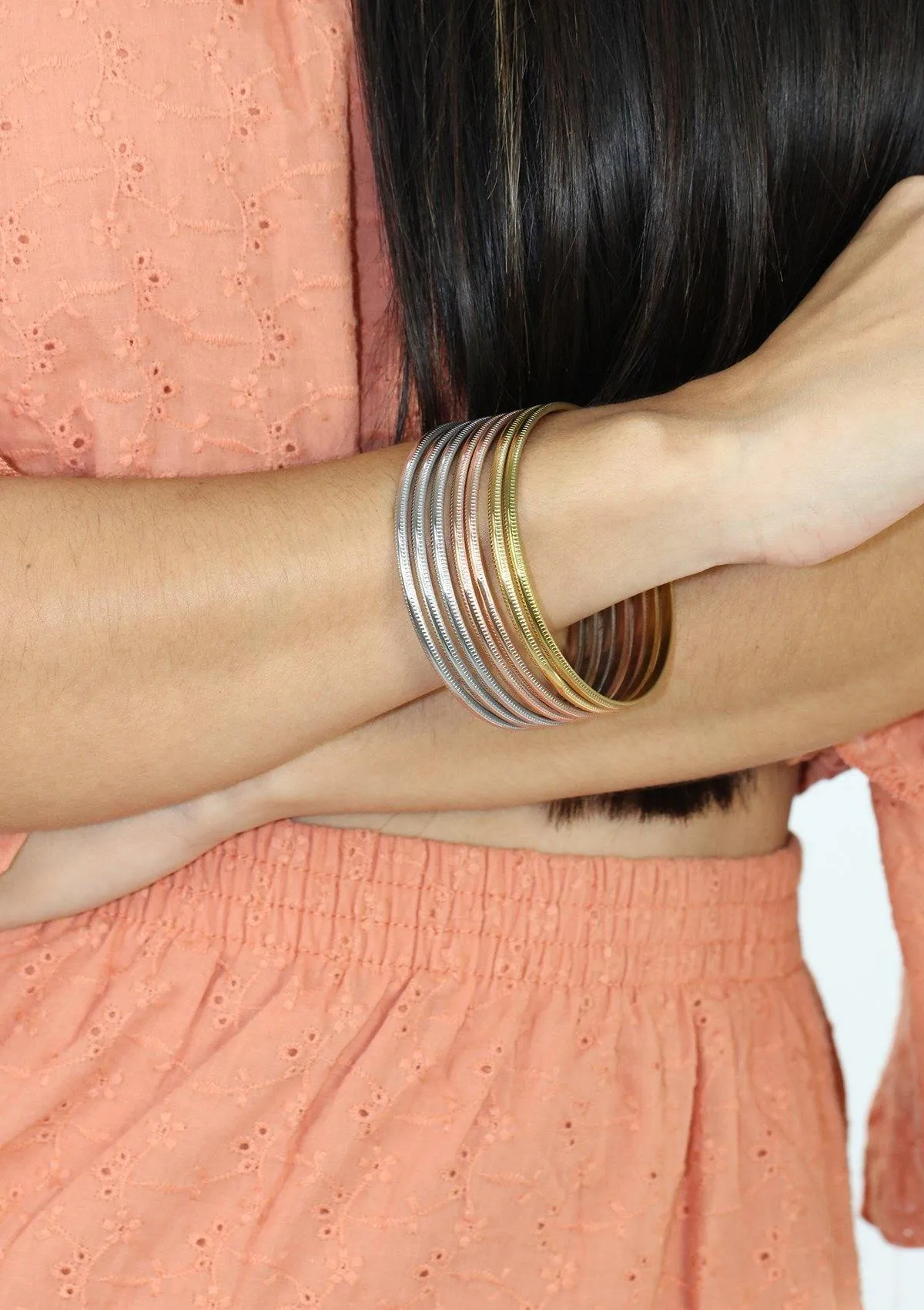 1113 Set de Bangles 3 Tonos