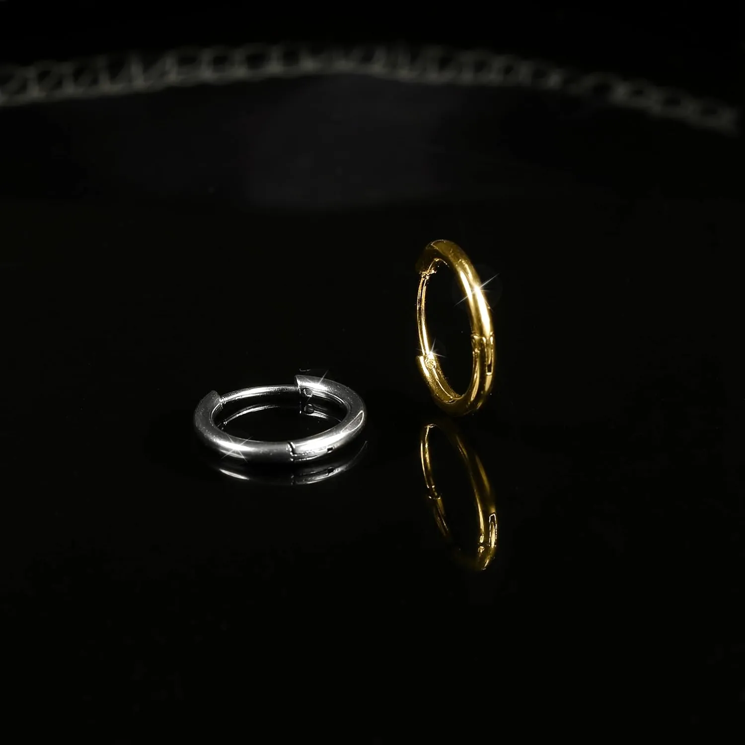 14K Gold Plated Hoop Earrings Dainty Gold Flat Back Earring for Women Chunky Hoops Hypoallergenic Cartilage Pearl Stud for Women Jewelry Gift