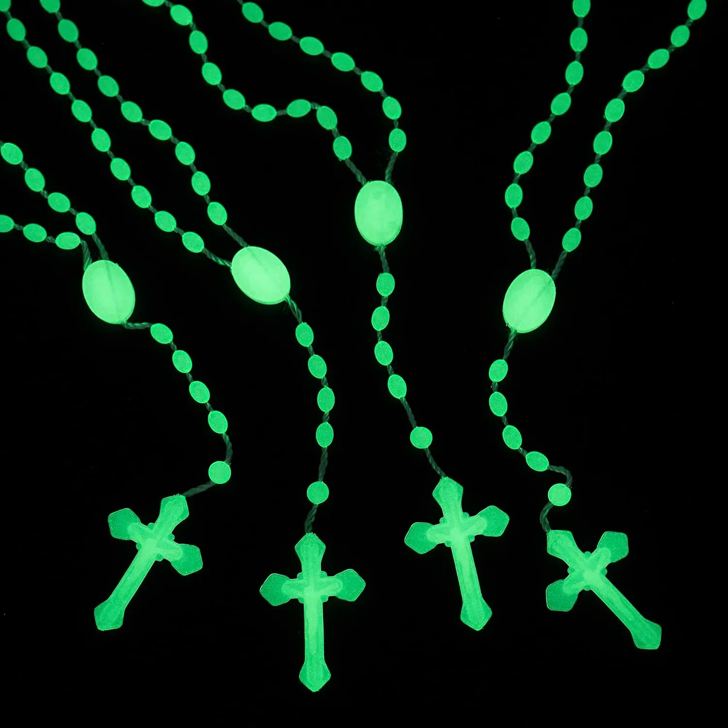 17'' luminous in the dark rosary, imported from Italy - 12 rosary set (Luminous)