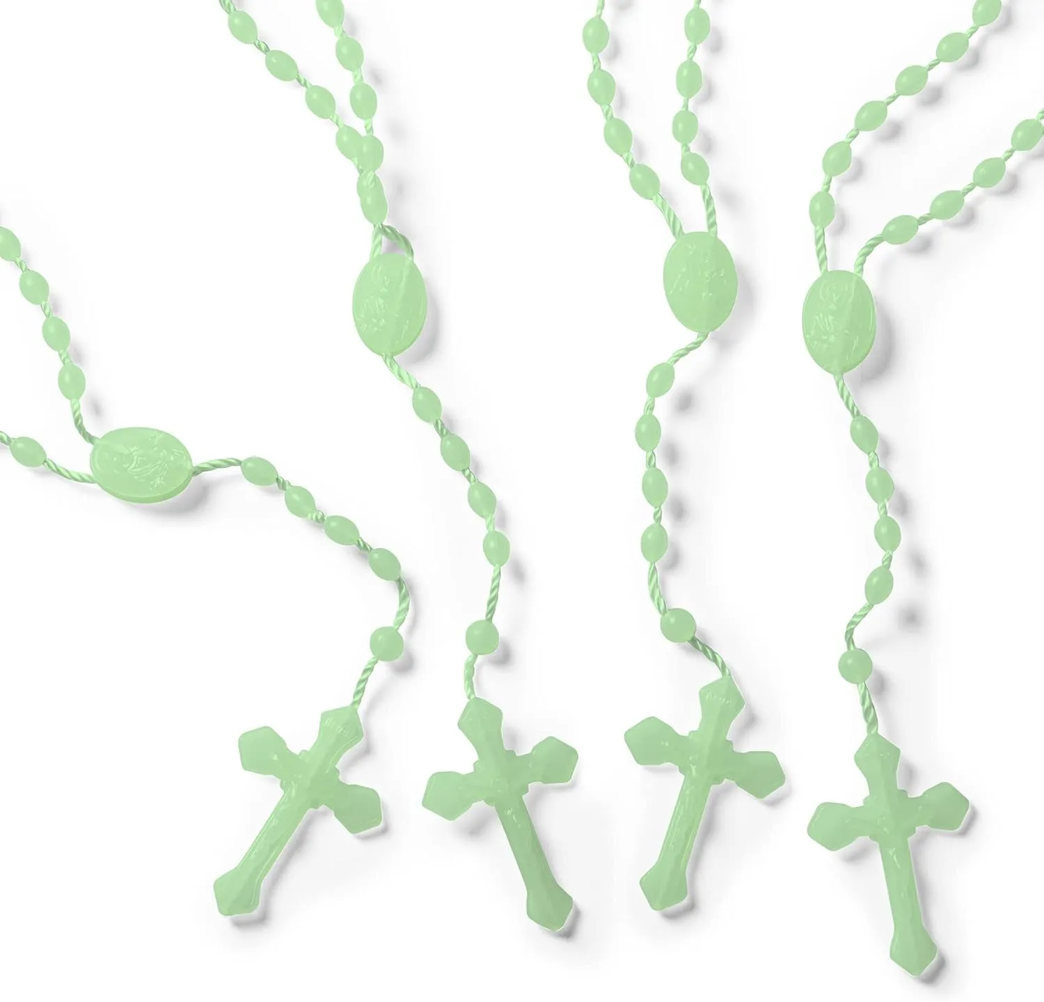 17'' luminous in the dark rosary, imported from Italy - 12 rosary set (Luminous)