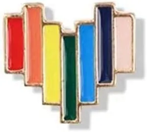 1PC Enamel Pin Mini Cute Brooch Pin Rainbow Hearts Enamel Pins for Women Girls Bags Clothes Accessories
