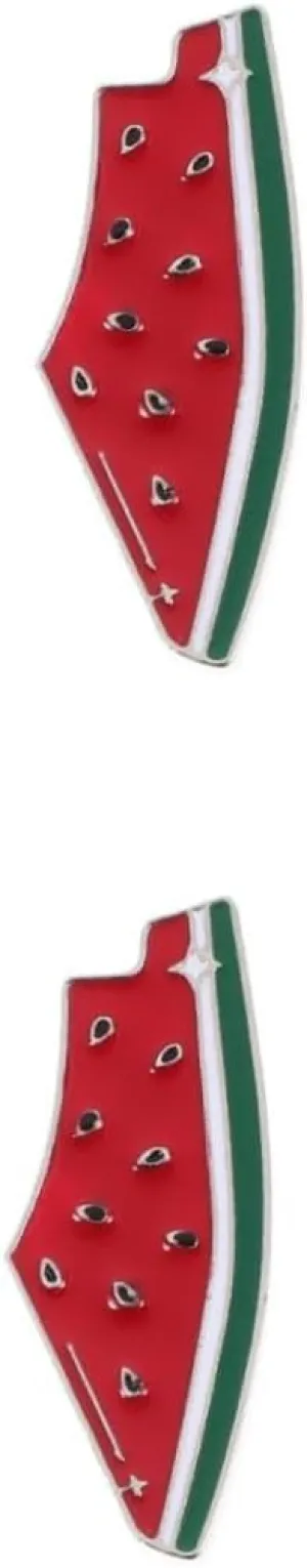 2pcs Cute Watermelon Enamel Pin Brooch Lapel Pin Jewelry for Women Girls Enamel Fruit Shape