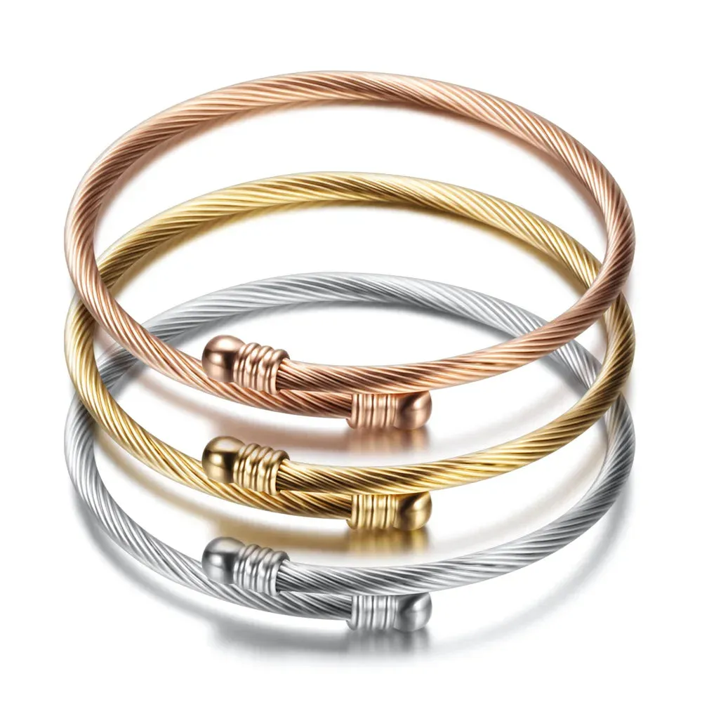 3 Colors lockable Braclets Bangles