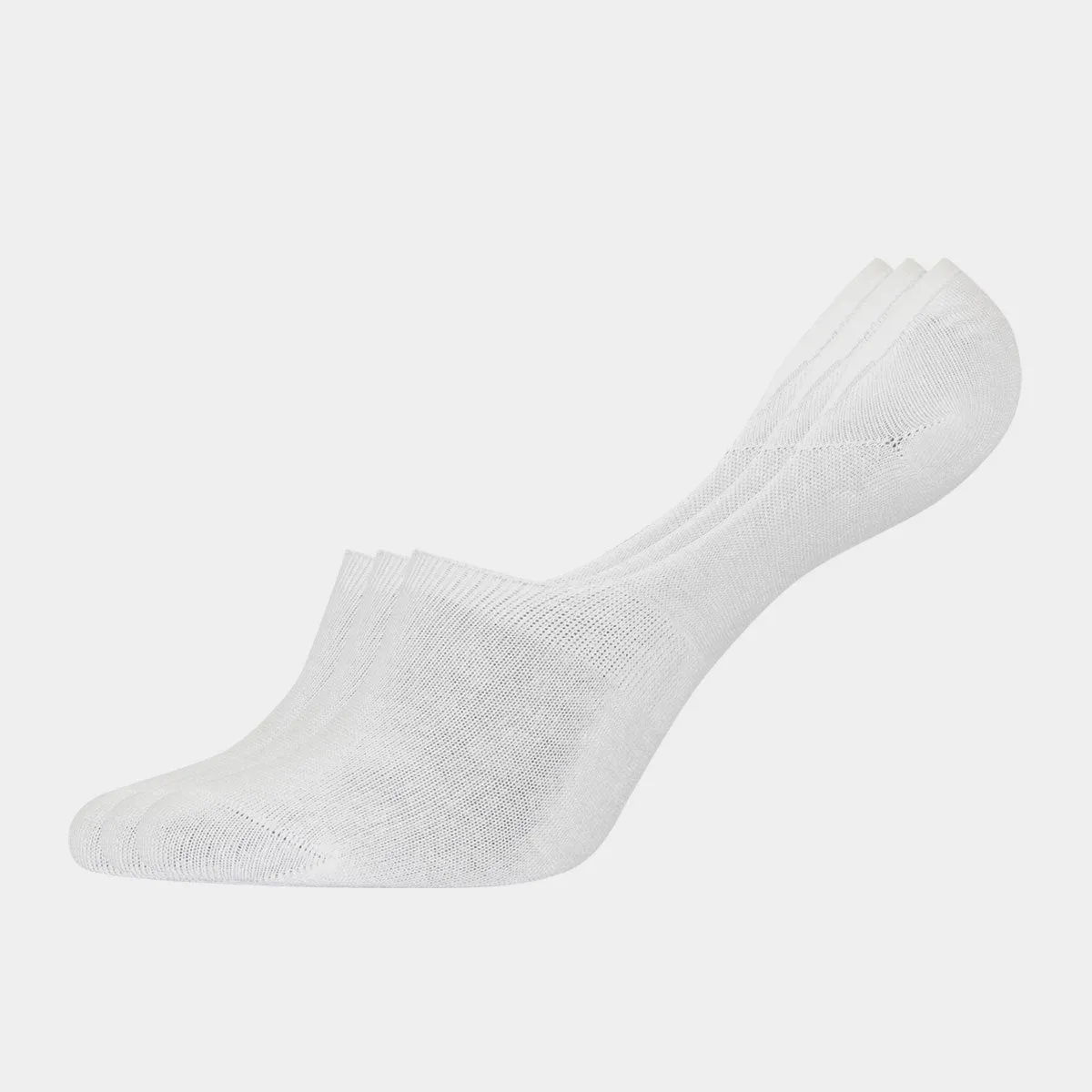 3 pak hvide no-show footies i bambus