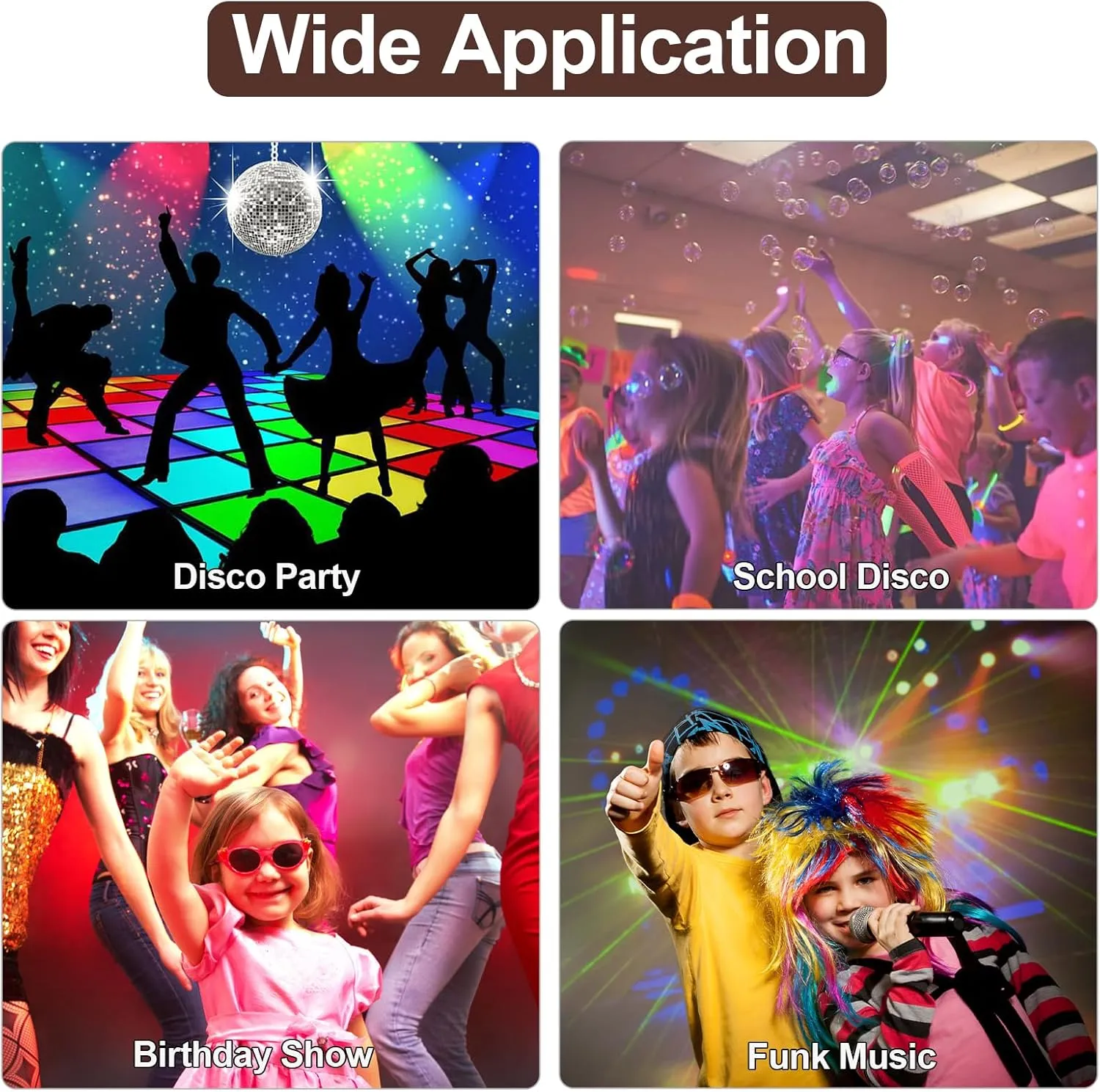 5 Pcs 60s 70s Disco Costume Set Sequins Shirts Afro Wig Beard Gold Necklace Glasses Halloween Party Cosplay