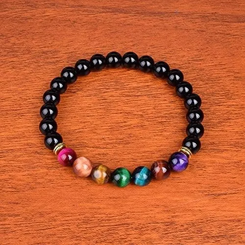 5a Tiger Eye Bracelets Men 7 Chakra Healing Balance Beads Bracelet for Women Reiki Prayer Tiger Eye Stone Yoga Bracelet