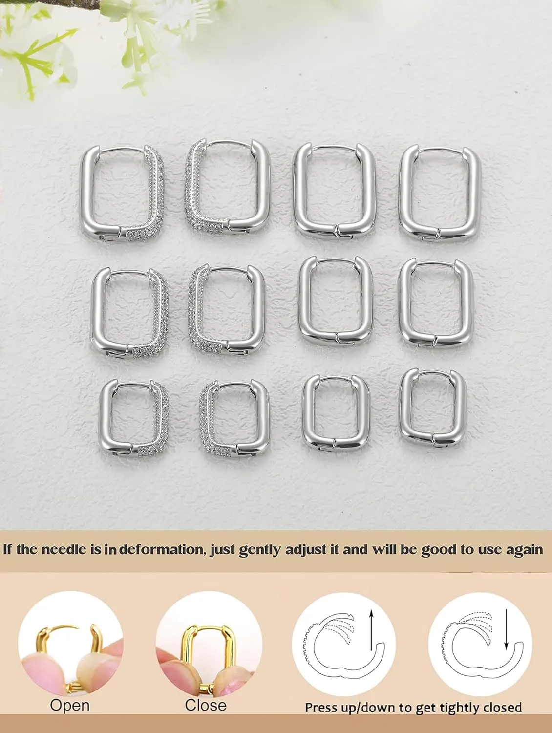 6 Pairs Chunky Small Gold Hoop Earrings Set for Women Men 14K Gold Plated Dainty Hypoallergenic Cz Diamond Hoops Huggie Earring Stack for Mutliple Piercing Ear Cuff Cartilage Earrings Jewelry Gifts