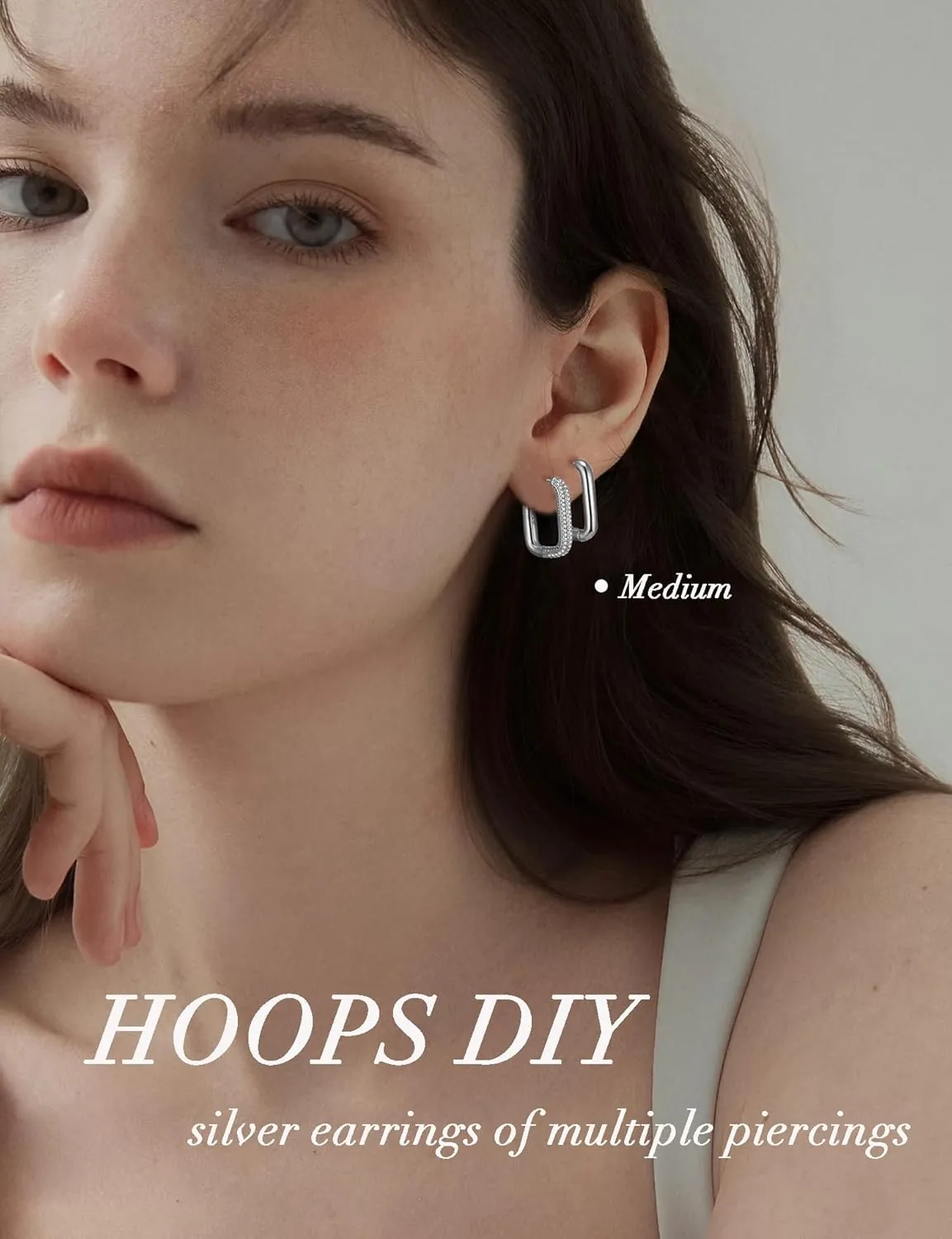 6 Pairs Chunky Small Gold Hoop Earrings Set for Women Men 14K Gold Plated Dainty Hypoallergenic Cz Diamond Hoops Huggie Earring Stack for Mutliple Piercing Ear Cuff Cartilage Earrings Jewelry Gifts
