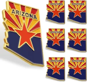 6/12/50/100Pcs Arizona Lapel Pins Bulk - Metal AZ Souvenir for Men Women Clothes Bags Hats Easter Day