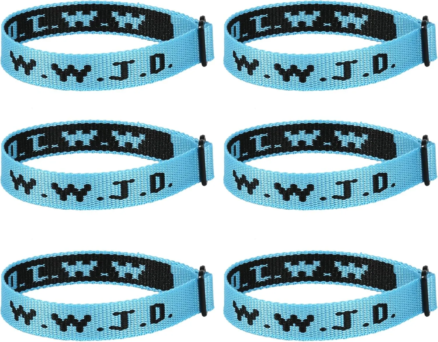 6PCS/12PCS WWJD Bracelet Pack for Women Men, Christian Gifts Wristbands, WWJD Bracelets - What Would Jesus Do Bracelet
