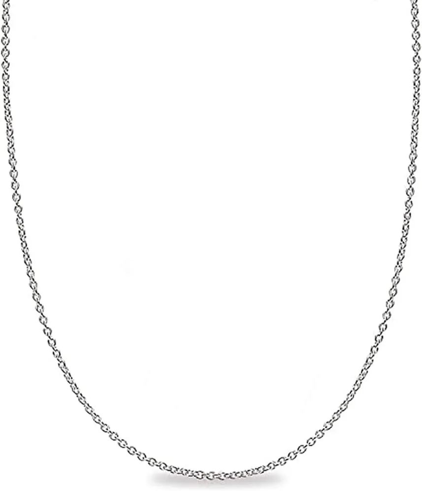 925 Sterling Silver O Chain Necklace Pendant Adjustable 0 Chain Necklace