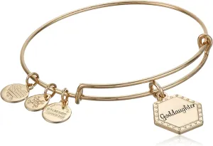 Alex and Ani Because I Love You Expandable Wire Bangle Bracelet for Women, Meaningful Charms, 2 to 3.5 in