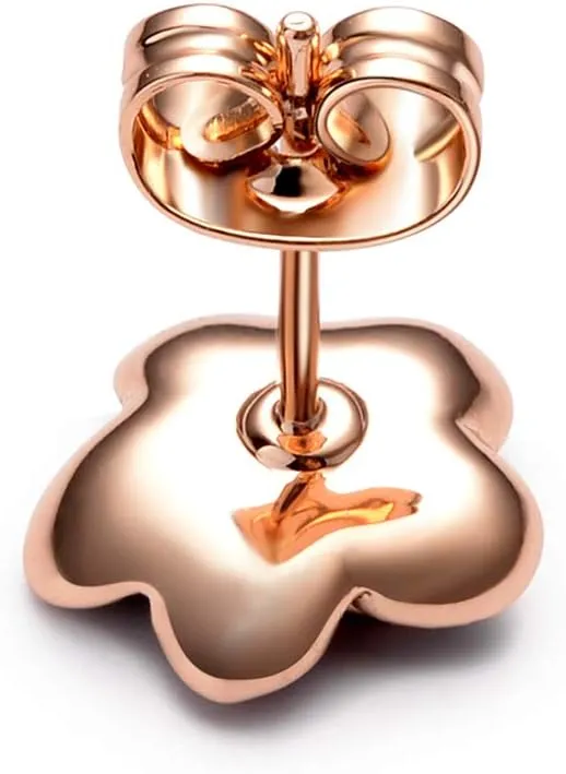 AllenCOCO Rose Flower Stud Earrings for Women Sensitive Ears, Hypoallergenic Cute Gold And Silver Rose Flower Earrings Studs for Women Nickel Free