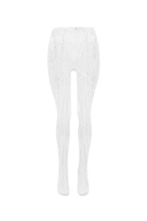 Altar Lace Tights in White