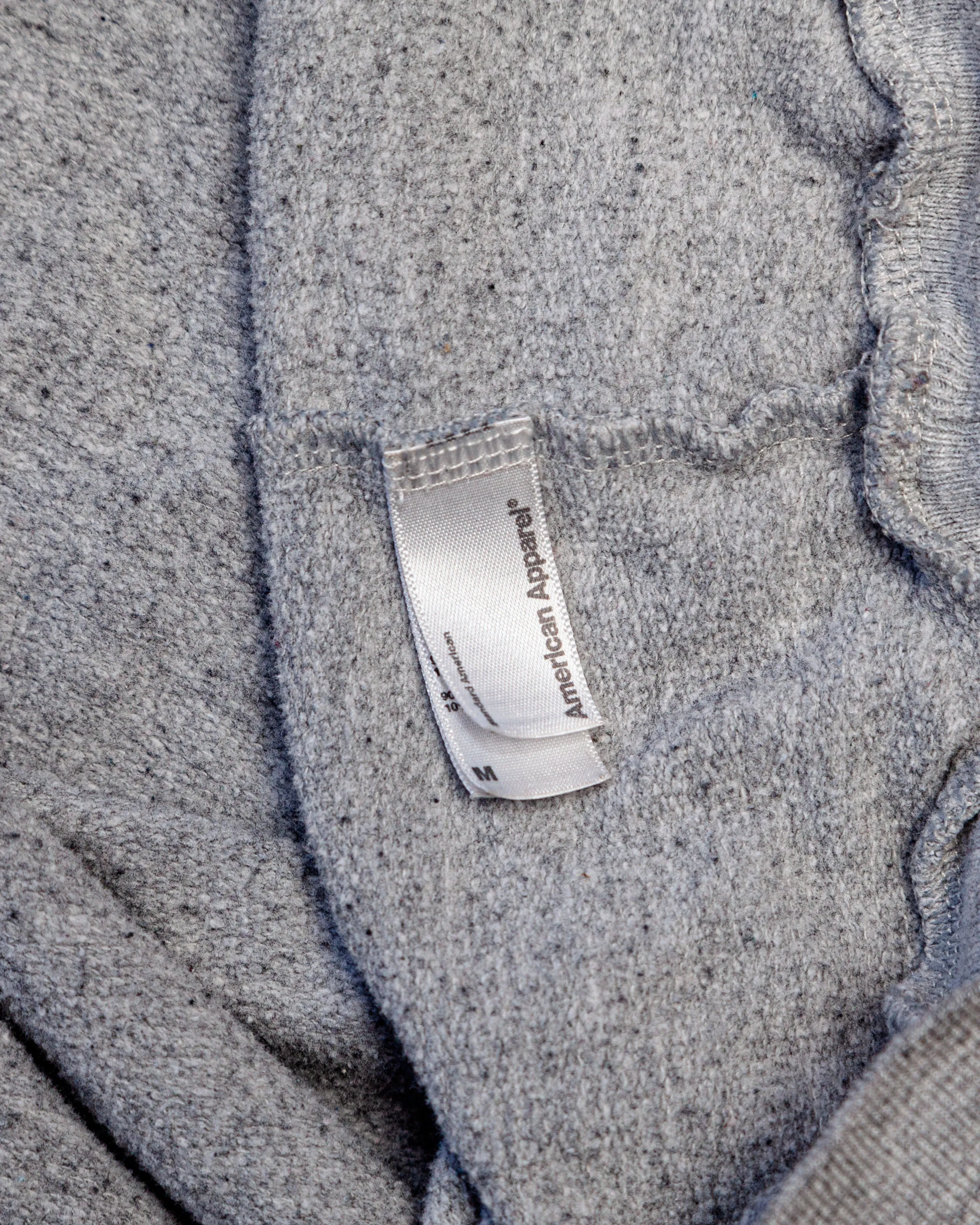 American Apparel Heather Grey Lightweight Hooded Sweatshirt