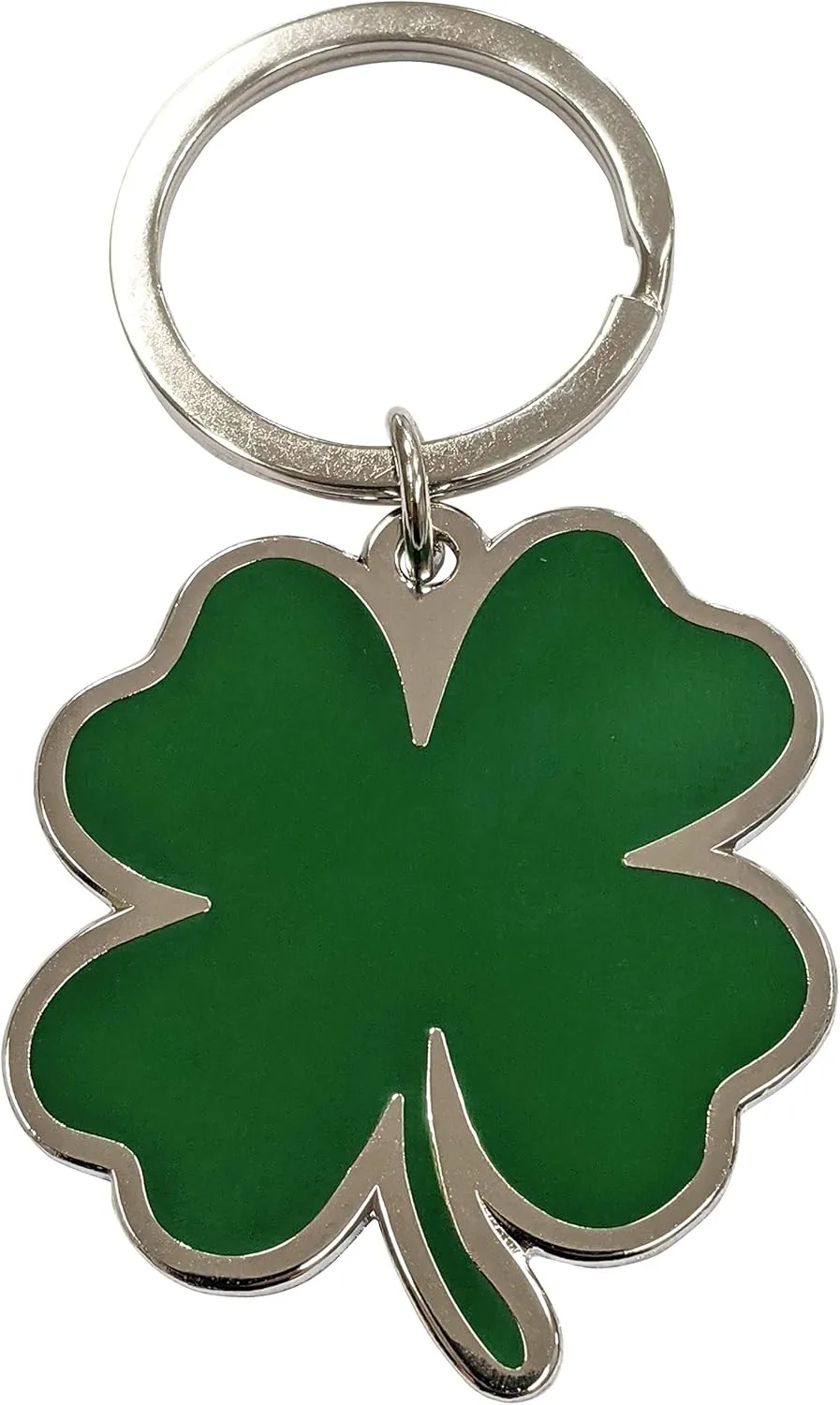 Applicable Pun Ireland Heritage Shamrock Luck of the Irish Four Leaf Clover - 1.75 inch Metal Keychain with Keyring