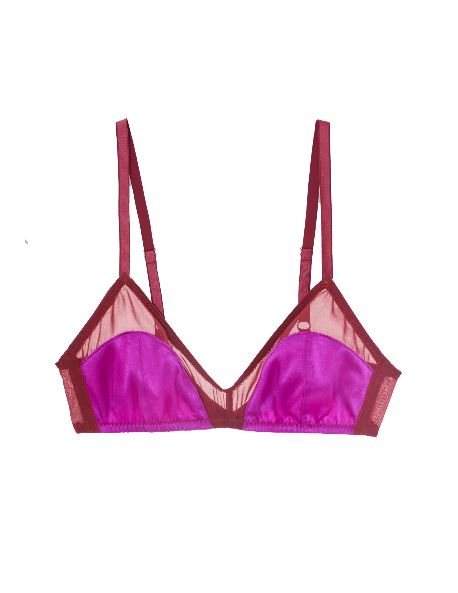 Araks: Beatrice Silk Wireless Bralette - Amaranth