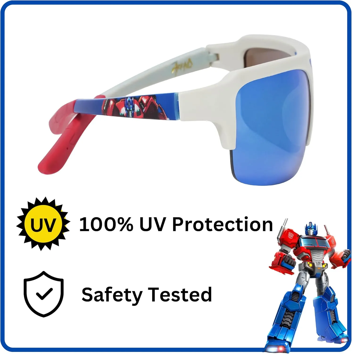 ARKAID Official Transformers Sunglasses for Kids | Optimus Prime | UV 400 | One Size Fits Most Kids