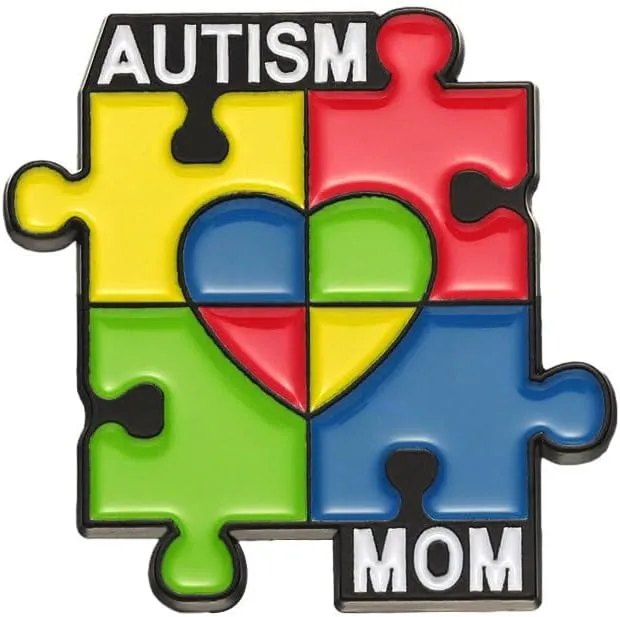 autism pin, autism awareness pin, autism mom, sock charm brooch pins for crafts, cloths, backpack, hats
