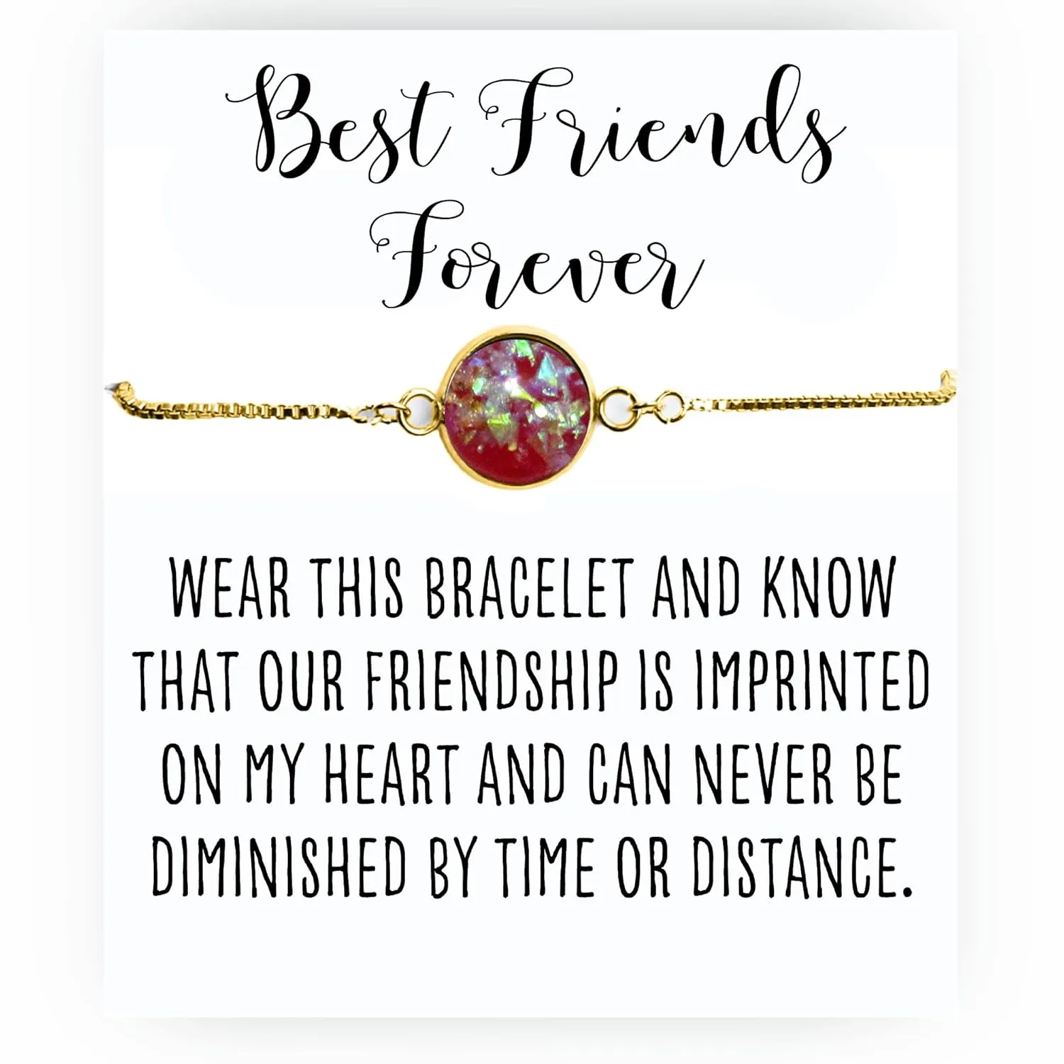 Best Friend Bracelet- Friendship Bracelet- Minimalist Bracelet- Gifts for Best Friend Female- Box Chain Bracelet Gift for Her