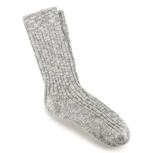 BIRKENSTOCK WOMENS COTTON SLUB SOCK GREY