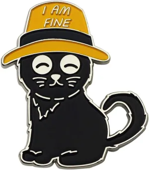 Black Cat Enamel Lapel Pin Funny Cute Cat Enamel Pins for Backpacks Hat Bags Chrismas Birthday Gift
