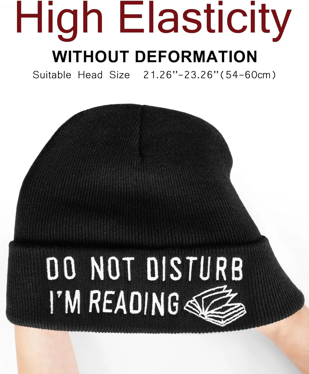 Book Lovers Gifts - Book Accessories for Reading Lovers - Gifts for Readers Nerds - Book Reading Beanie Hats for Men Women