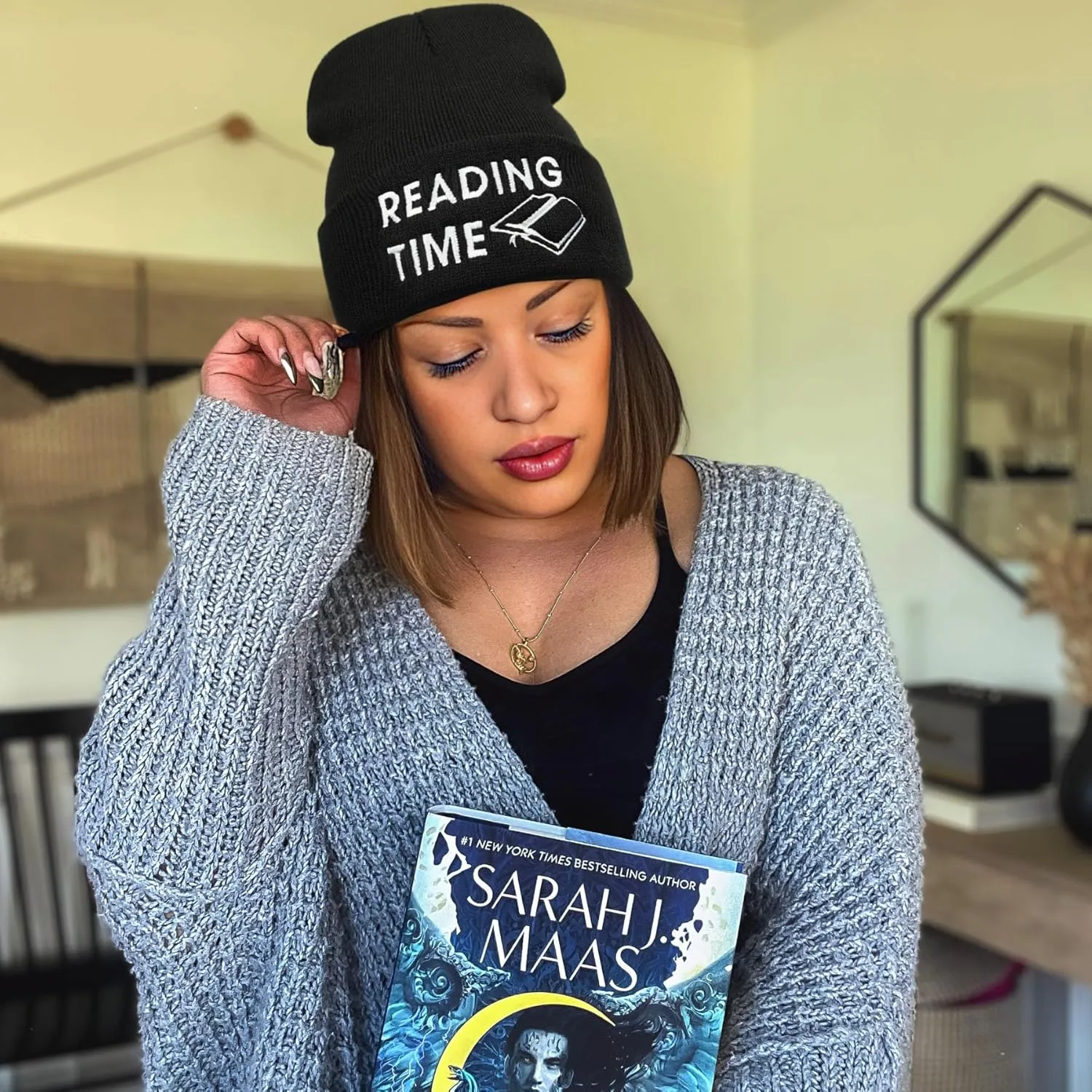 Book Lovers Gifts - Book Accessories for Reading Lovers - Gifts for Readers Nerds - Book Reading Beanie Hats for Men Women