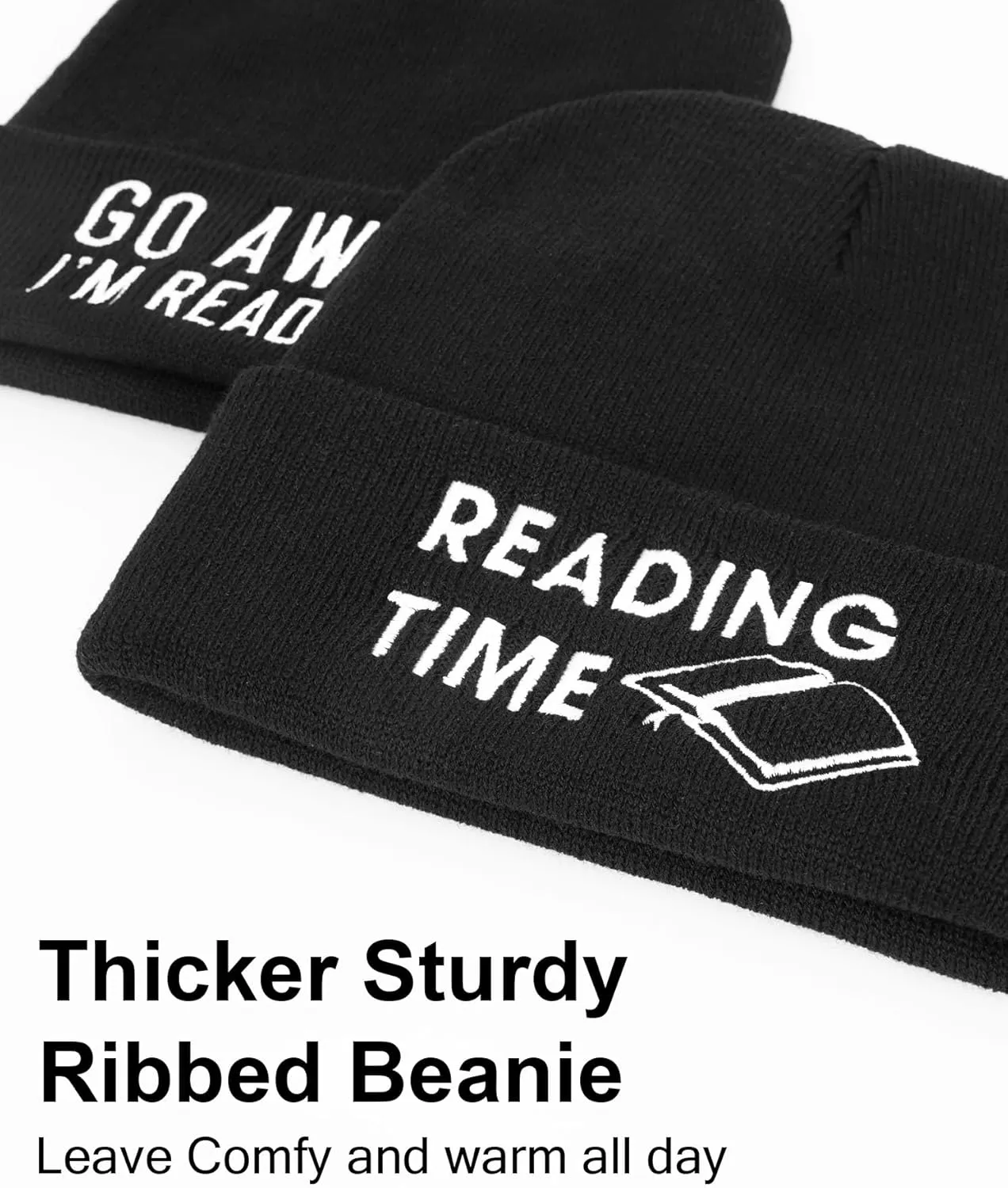 Book Lovers Gifts - Book Accessories for Reading Lovers - Gifts for Readers Nerds - Book Reading Beanie Hats for Men Women
