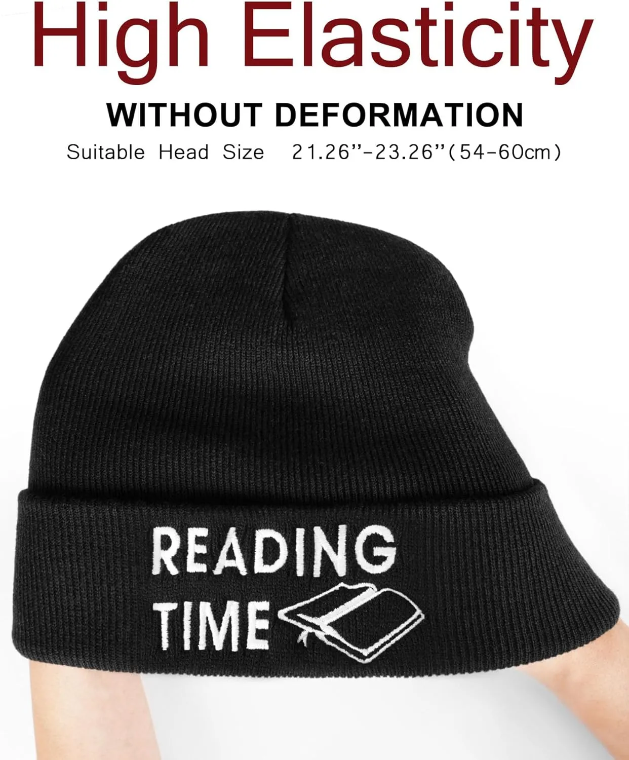 Book Lovers Gifts - Book Accessories for Reading Lovers - Gifts for Readers Nerds - Book Reading Beanie Hats for Men Women