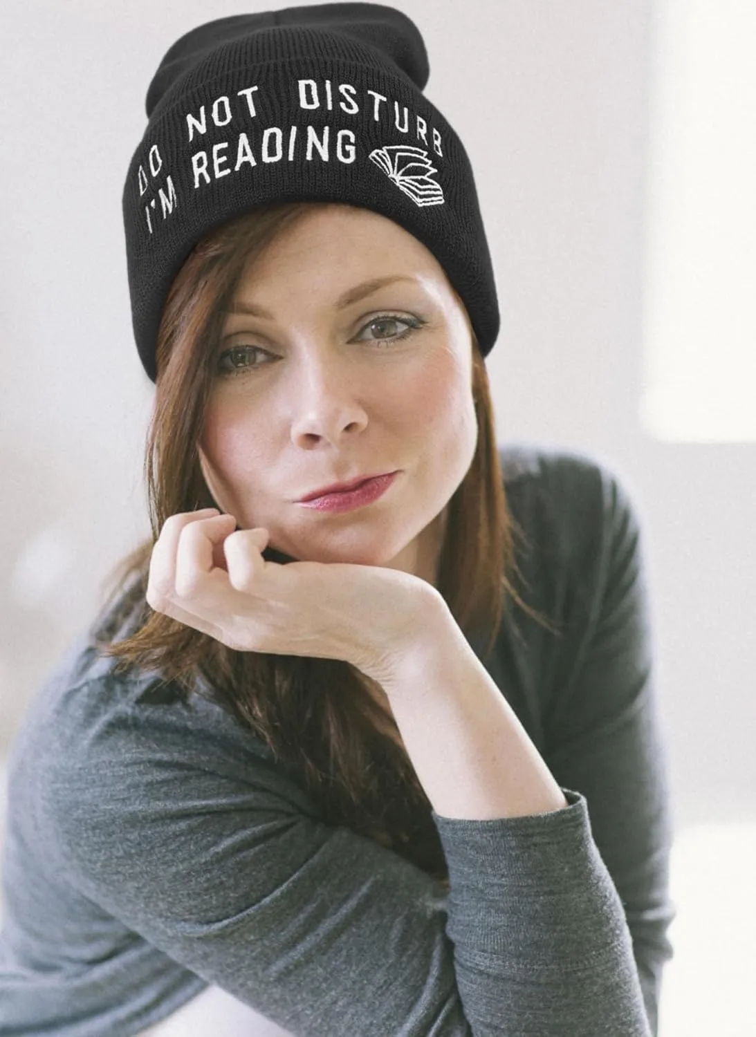 Book Lovers Gifts - Book Accessories for Reading Lovers - Gifts for Readers Nerds - Book Reading Beanie Hats for Men Women
