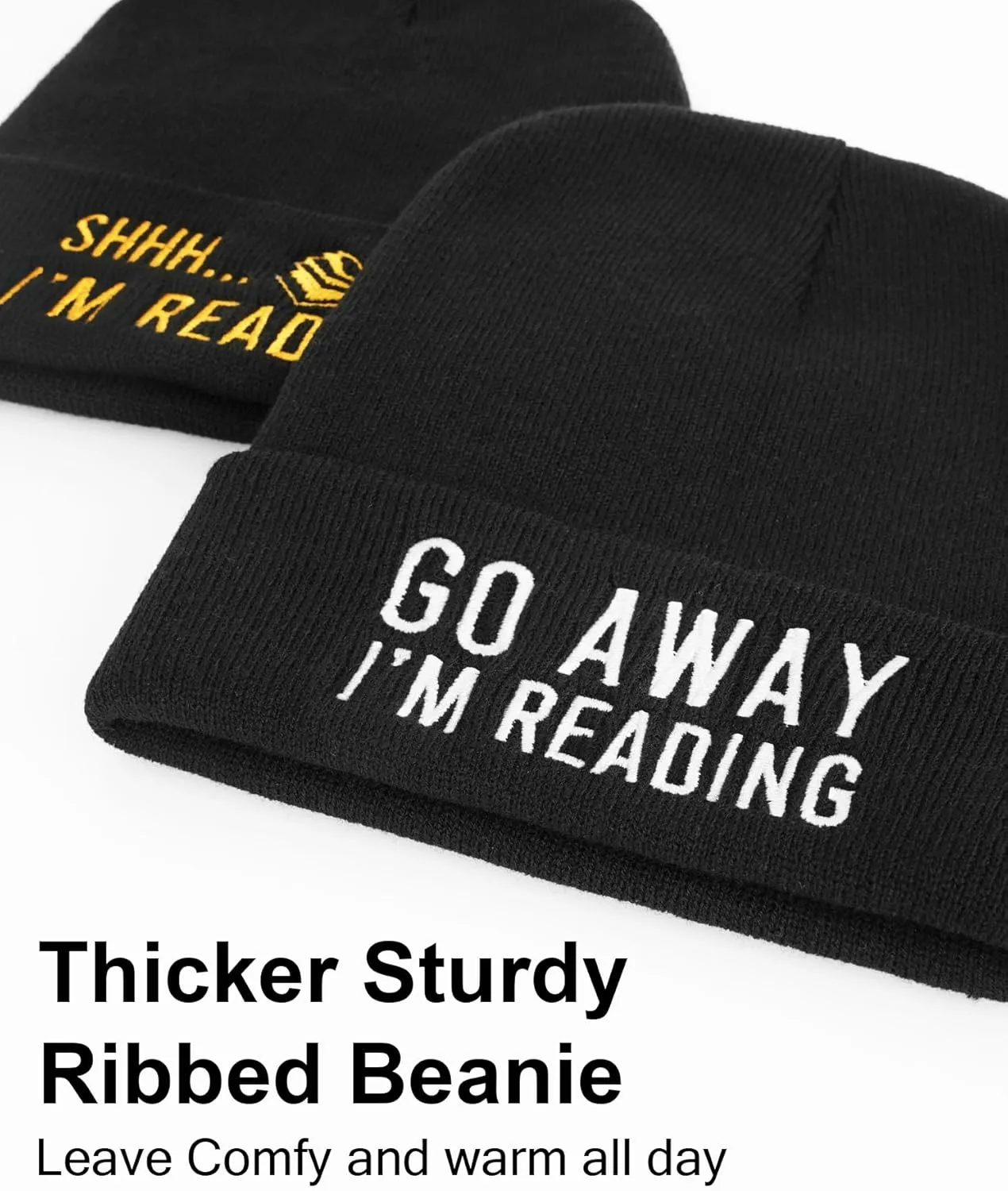 Book Lovers Gifts - Book Accessories for Reading Lovers - Gifts for Readers Nerds - Book Reading Beanie Hats for Men Women