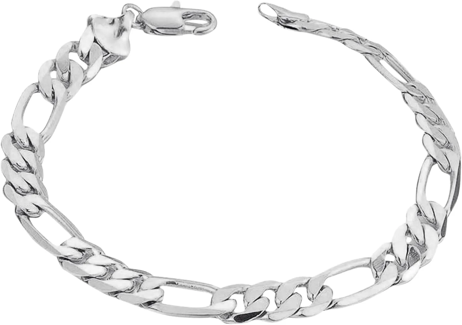 Bracelet for Men Platinums Gold Or 8MM X (22CM 18K) Bracelets 3 Piece Jewelry Set for Women (Silver, One Size)
