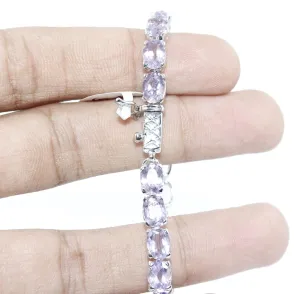 Bracelet Handmade Amethyst Watch Charm girls woman 5x7 mm 7in