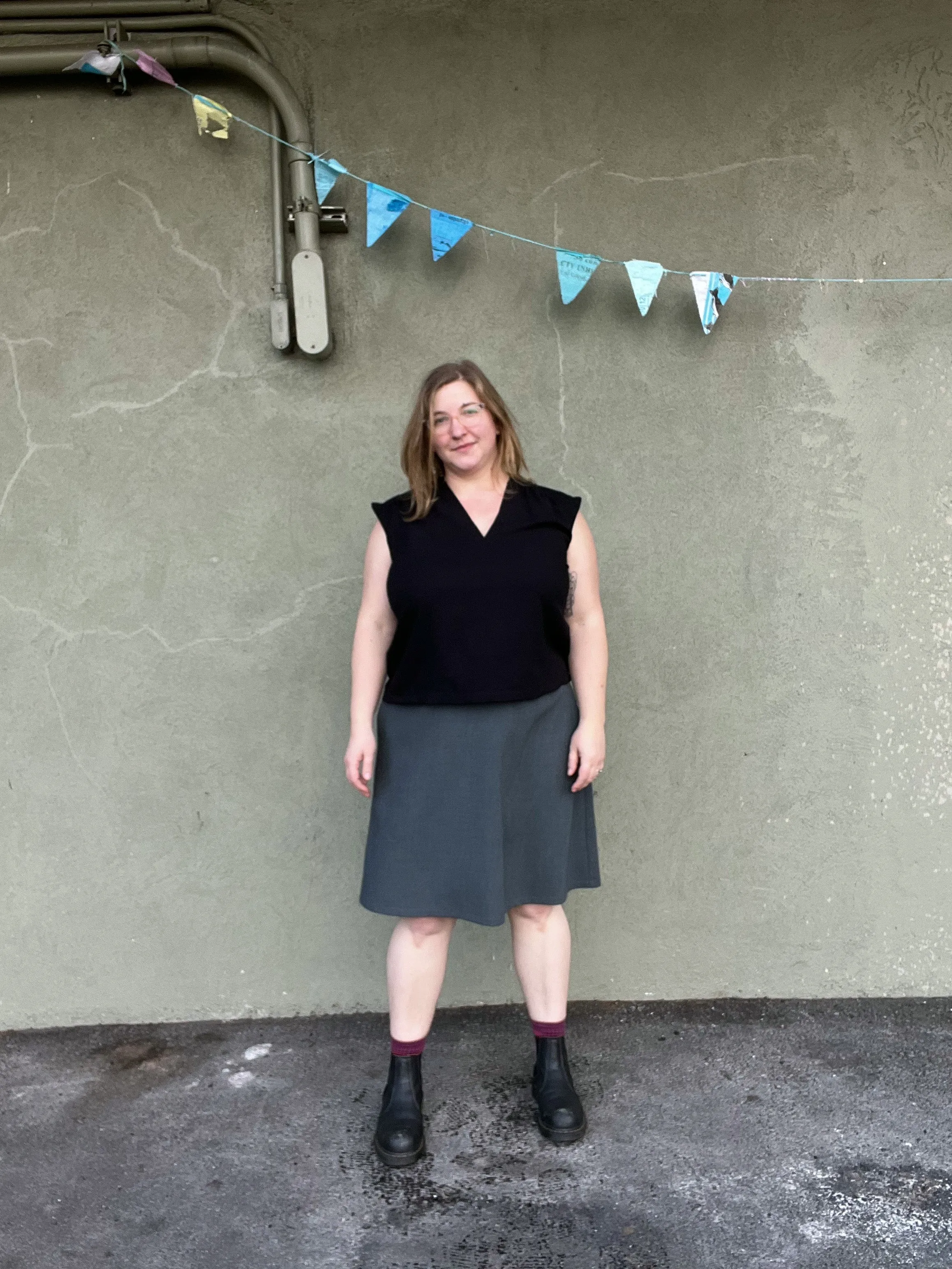 Brooke Skirt in Soft Grey