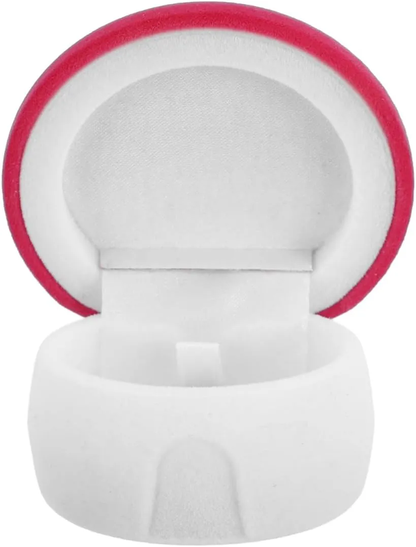 Cabilock Mushroom Shape Jewelry Box, Flannel Ring Necklace Organizer, Cute Red Mushroom Decor, Mushroom Shape Jewelry Boxes for Travel, 1.96x1.96x1.96 Inches