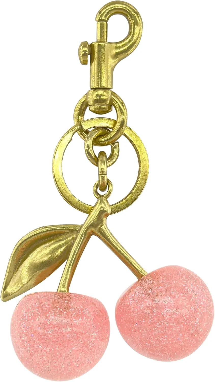 Cherry Keychain with Key Ring and Key Clip for Decorating Purses and Bags - Ideal Valentine's Day Gift for Women