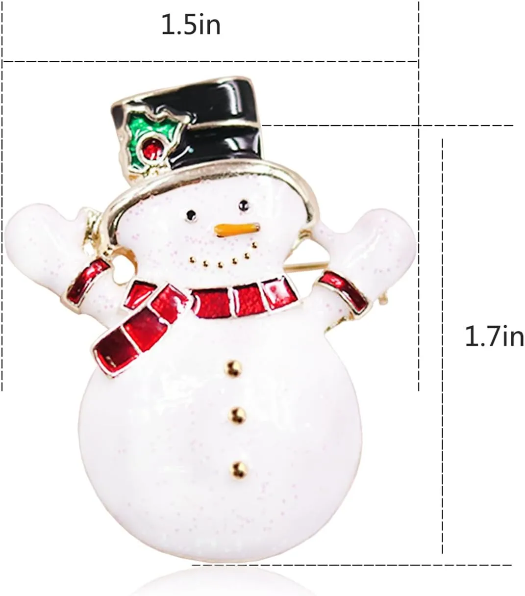 Christmas Snowman Brooch Pin Enamel Lapel Pin Cartoon Brooch Pin Badges Brooch Pins for Clothing Bags Crystal Christmas Jewelry for Women