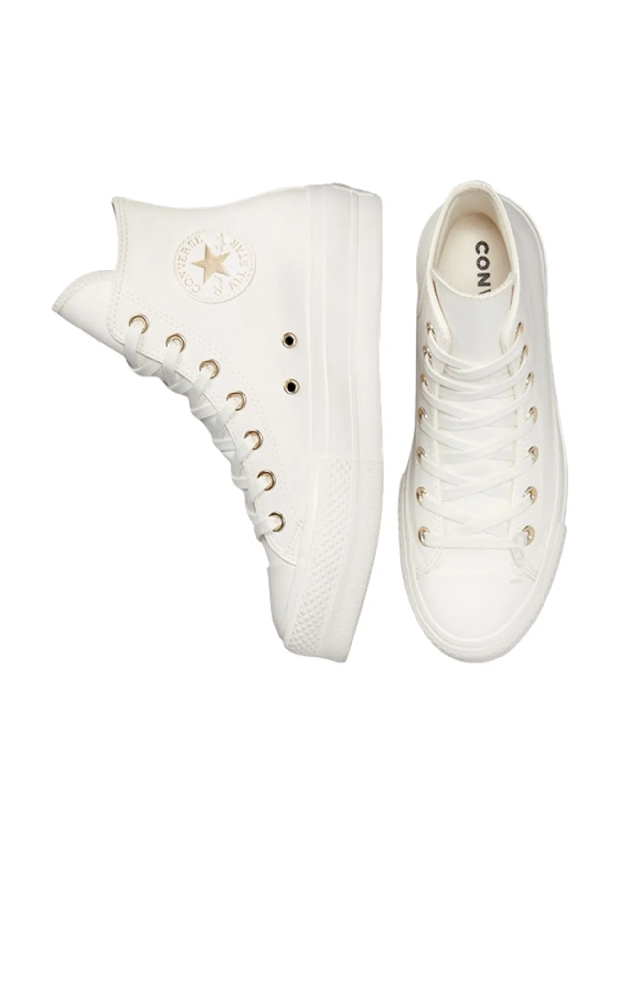 Chuck Taylor All Star Lift Leather High Top Vintage White