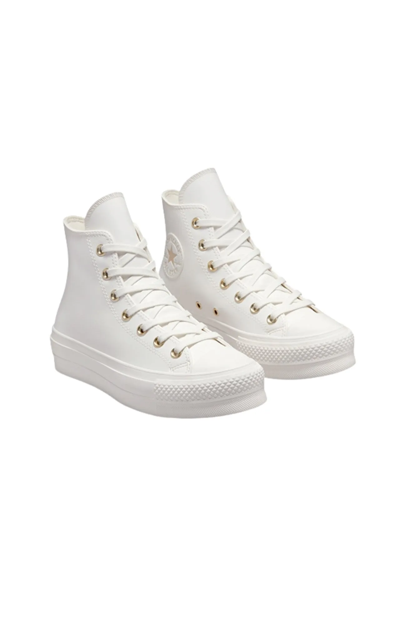 Chuck Taylor All Star Lift Leather High Top Vintage White