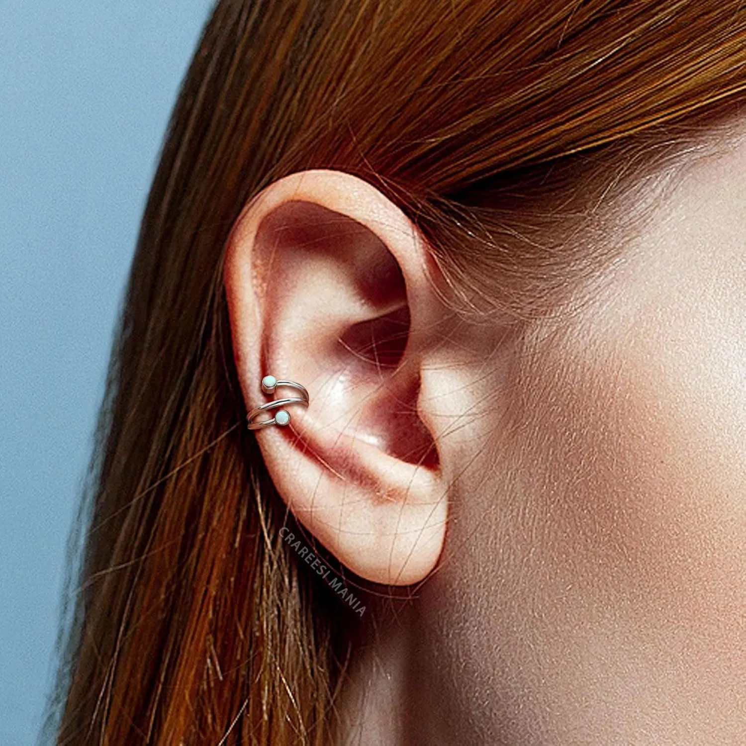 CM Crareesi Mania Helix Hoop Earrings - 316L Stainless Steel Cartilage Earrings - 16G Double Helix & Daith Piercing Jewelry