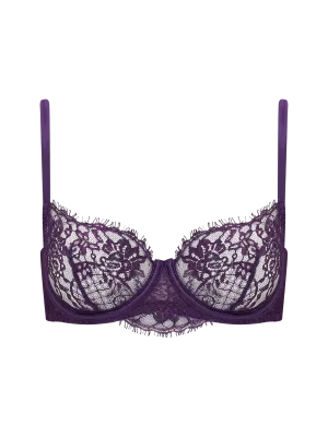 Coco De Mer Hera Balcony Bra in Violet