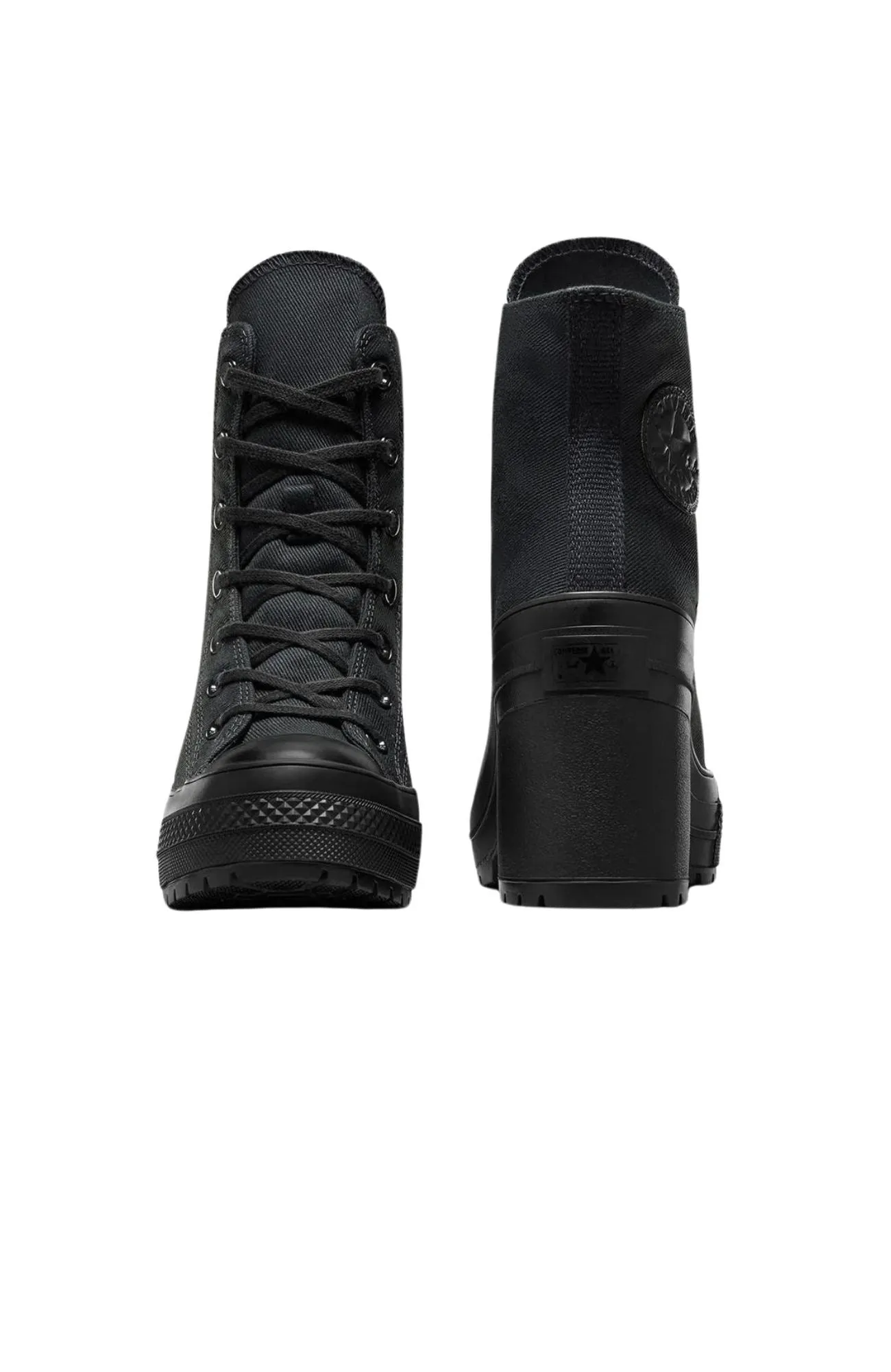 Converse Chuck 70 De Luxe Heel Canvas High Top Black Mono