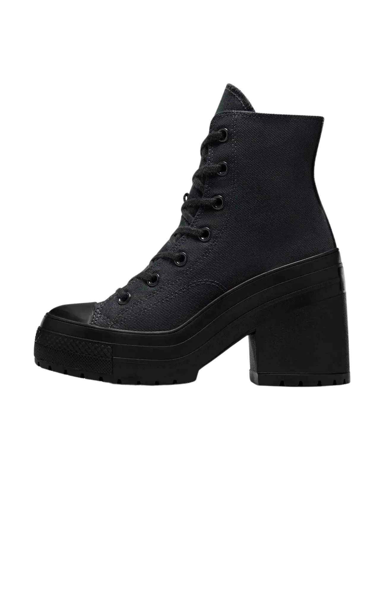 Converse Chuck 70 De Luxe Heel Canvas High Top Black Mono
