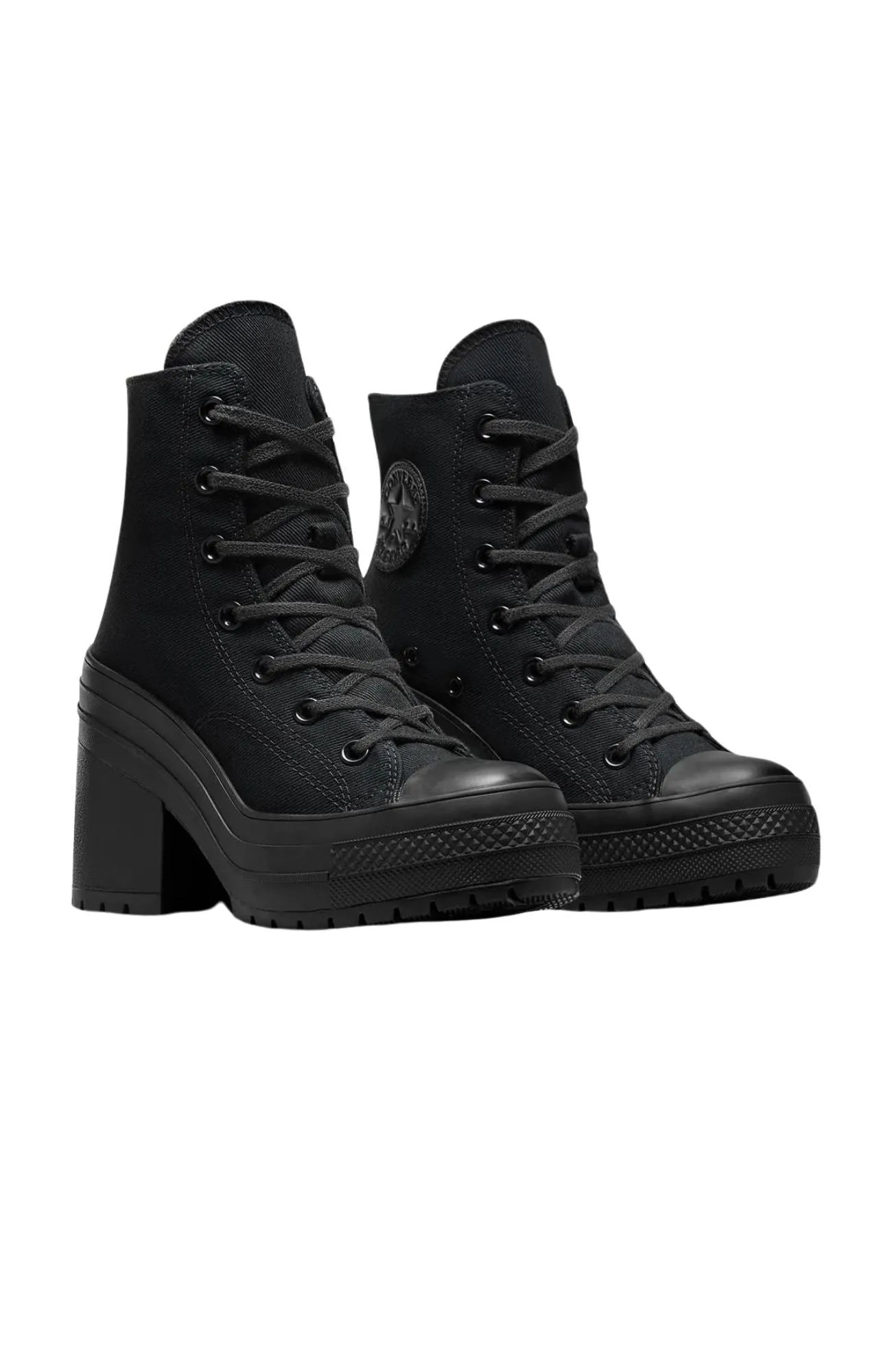 Converse Chuck 70 De Luxe Heel Canvas High Top Black Mono