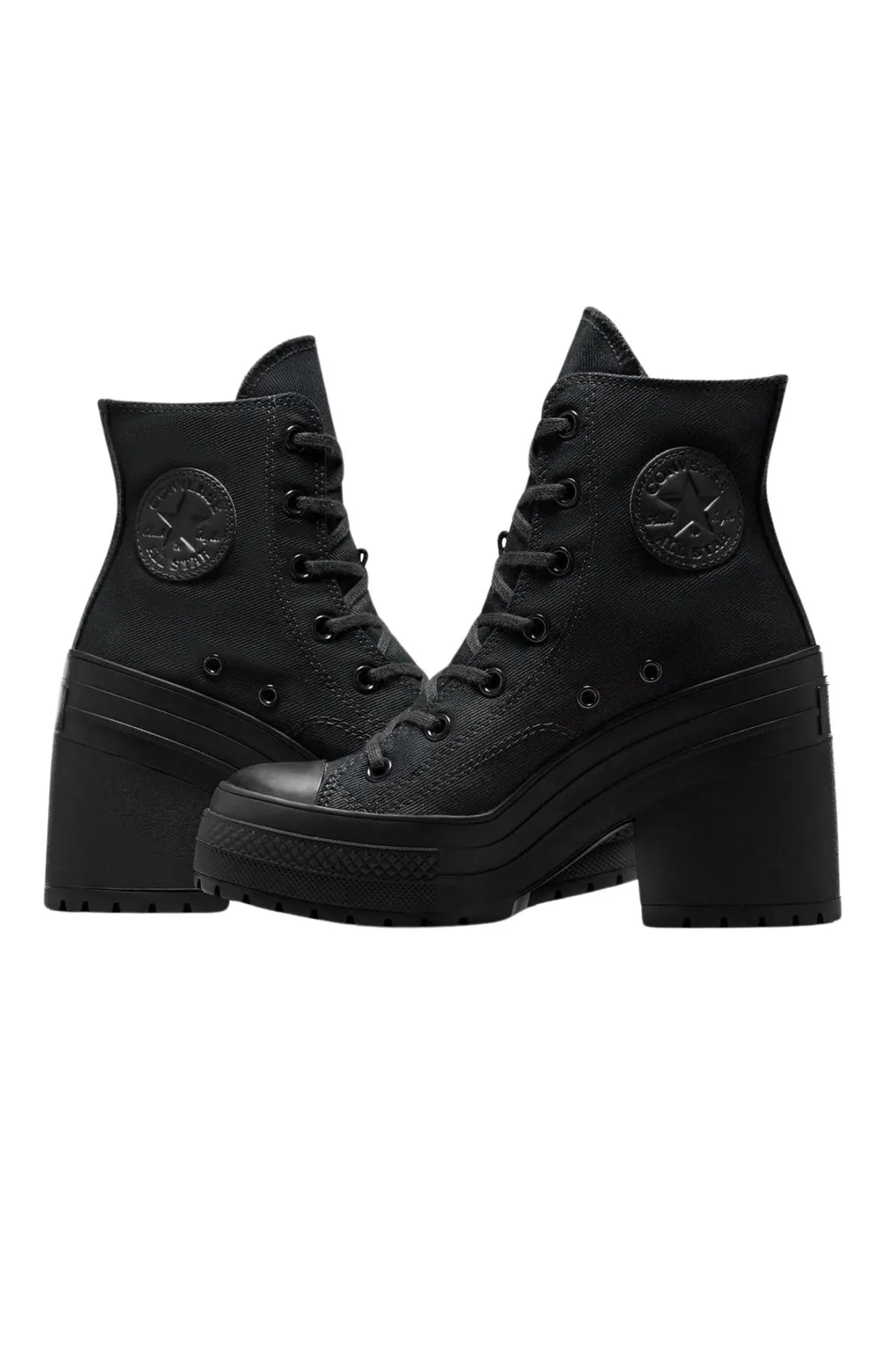 Converse Chuck 70 De Luxe Heel Canvas High Top Black Mono