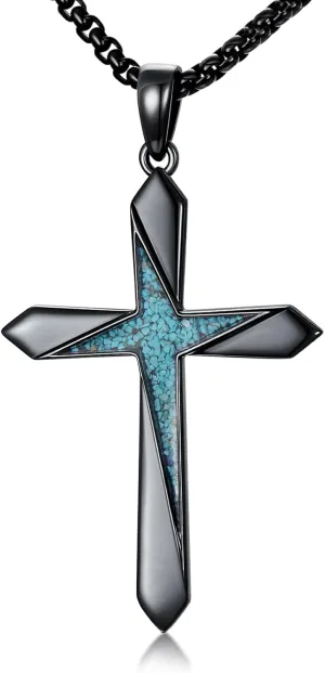 Cross Necklace for Men 925 Sterling Silver Celtic Cross Pendant Christian Jewelry Religious Christmas Gifts for Women