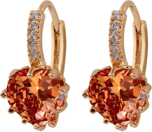 Crystal Square Cushion Drop Leverback Earrings Gold Pated Hypoallergenic Cute Dangle Earring Fashion Jewelry for Women